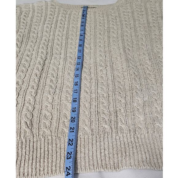 RALPH LAUREN KNIT BEIGE PULLOVER SWEATER – WOMEN'S SIZE S – CABLE TEXTURE - Picture 7 of 9